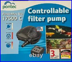 OASE Pontec variable / controllable 8mm solids17500lph koi pond waterfall 3 year