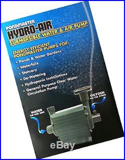 Pondmaster Hydro-Air Submersible Water/Air Combination Pond Garden Pump 02795