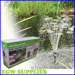 Pondxpert Solar Shower Garden Fountain Pond Pump & LED Light Solar Powered Pump