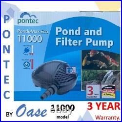 Pontec by OASE Pond omax 11000 8mm solid handlin 10000lph koi waterfall pump 3yr