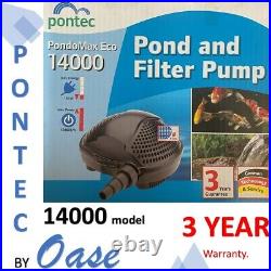 Pontec by OASE Pond omax 14000 8mm solid handlin 13400lph koi waterfall pump 3yr
