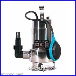 Pump Submersible Stainless Steel Dirty Water Pump Tank Waste Pumping Pond New