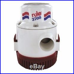 Rule 16A Bilge Water Pump Non-Automatic 24V 3700 GPH Submersible Boat Marine MD