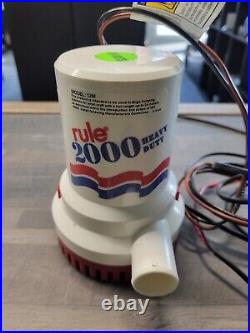 Rule Submersible Bilge Pump 2000 GPH Boat Sailing Pond Water Motorhomes Z1 N29