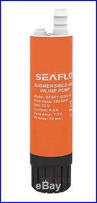 SEAFLO 12v Submersible/Inline Water/Diesel Transfer Pump 4.7 Gallons per Minute