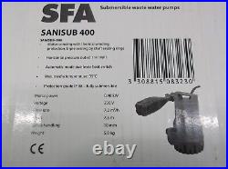 SFA Sanisub 400 Submersible Water Pump Lever Arm Automatic 230V