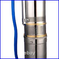 SHYLIYU 4'' Deep Well Pump Submersible Pump Borehole Water Pump 220V 750W 1HP UK