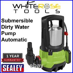 Sealey Dirty Water Pump Automatic High Flow Submersible Stainless 333L/min 230V