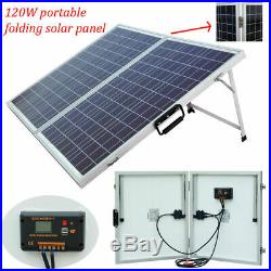 Solar Deep Well Submersible Steel Water Pump System&12V 120W Folding Solar Panel