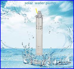 Solar Energy Water Pump 24V DC 80M/120M Deep Well Solar Submersible Pump 3m³/h