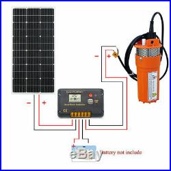 Solar Panel &12V Submersible Pump Deep Well DC Pump High Flow for Watering Farm