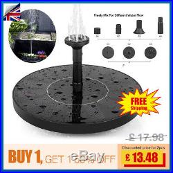Solar Panel Powered Submersible Floating Fountain Garden Pool Pond Water Pump