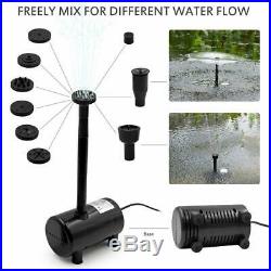 Solar Power Fountain Submersible Water Pump With Filter Remote Pond Pool 1350L/H