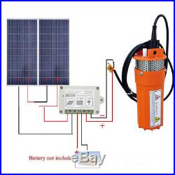 Solar Power Generation 200W 12V Solar Panels & DC Submersible Water Pump System