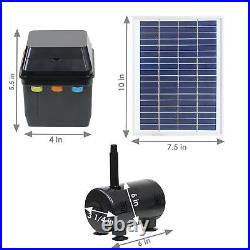 Solar Power Submersible Water Fountain Pump with LED Battery 56 Lift Bird Bath