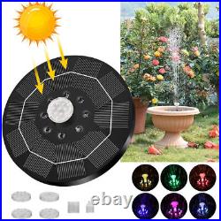 Solar Powered Fountain Water Feature Pumps Floating Garden Pond Pool Bird Bath