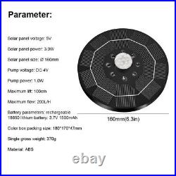 Solar Powered Fountain Water Feature Pumps Floating Garden Pond Pool Bird Bath