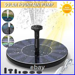 Solar Powered Fountain Water Feature Pumps Floating Garden Pond Pool Bird Bath