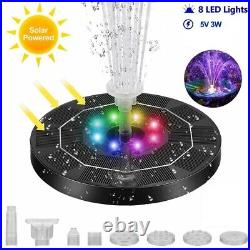 Solar Powered Fountain Water Feature Pumps Floating Garden Pond Pool Bird Bath