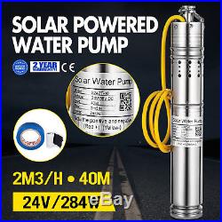 Solar Powered Water Pump DC 24v Max. 40m 284w Submersible Bore Water Deep Well