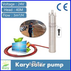 Solar Pumping Machine Submersible Water Pump Deep Well Kary 24 V DC 40M Head New