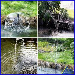 Solar Water Fountain Garden Feature Pond Pump Kit Submersible Solar Powered Kit
