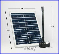 Solar Water Pump Kit 12V-24V Dc Brushless Submersible 410Gph Water Pump With 20