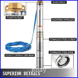 Stainless Steel 240V Submersible Deep Water Well Pump for Irrigation 73M 4