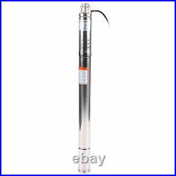 Stainless Steel 370W Submersible Pump 2 Deep Well Pump Garden Water Pump