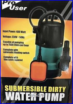 Submersible Clean Dirty Water Pump Cellar Basements Leaks Flooding House Flood