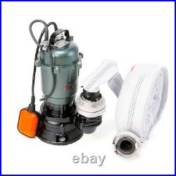 Submersible Flood Water Pump Heavy Duty Pond Waste Cesspit Sump Sewage Dirty
