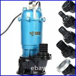 Submersible Flood Water Pump Heavy Duty Pond Waste Cesspit Sump Sewage Dirty 50m