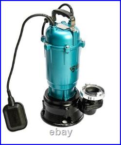 Submersible Flood Water Pump Heavy Duty Pond Waste Cesspit Sump Sewage Dirty 50m