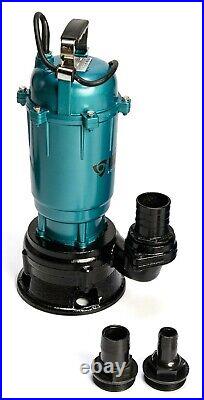 Submersible Flood Water Pump Heavy Duty Pond Waste Cesspit Sump Sewage Dirty 50m