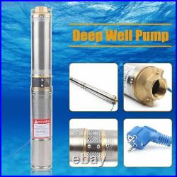Submersible Pump, 4 Deep Well, 1.5 HP Borehole Garden Ponds Pump 1100W 9000L/H