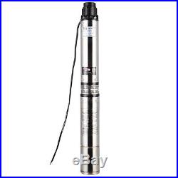 Submersible Pump Deep Well 4 1 HP 33 GPM Stainless Steel Deep Water Control Box