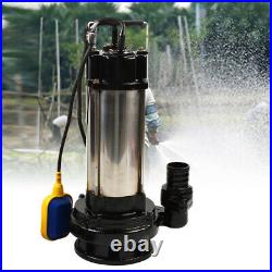 Submersible Pump Sewage Dirty Waste Drain Water Pump with Float Switch 36000 L/H