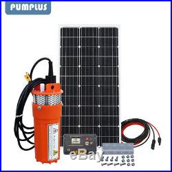 Submersible Solar Water Pump & 12V Solar Panel & & 10m Cables &Z Style Bracket