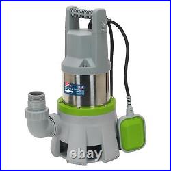 Submersible Stainless Dirty Water Pump Auto 417L/min 230V Sealey