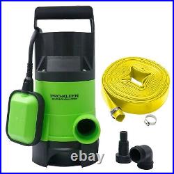 Submersible Water Pump Electric Dirty Clean Flood 400w with 25m Heavy Duty Hose