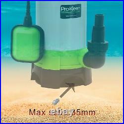 Submersible Water Pump Electric Dirty Clean Pond Pool Well Flood 15m Hose 1100W