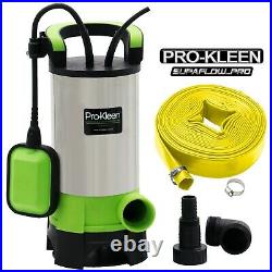Submersible Water Pump Electric Dirty Clean Pool Flood 1100w 10m Heavy Duty Hose