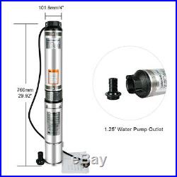 Submersible Water Pump Well Deep Bore 0.5HP Head 150 FT Stainless Steel 1.5M/5FT