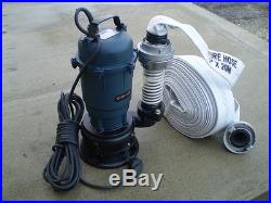 Submersible pump 2 INCH 2950L IDEAL FOR DIRTY WATER. With 20 m of hose