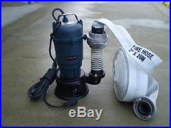 Submersible pump 2 INCH 2950L IDEAL FOR DIRTY WATER. With 20 m of hose