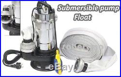 Submersible pump Float IDEAL FOR DIRTY WATER. With 20 m of hose