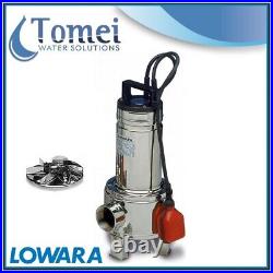 Submersible sewage dirty waste water pump DOMO15VX 1,1kW 230 Vortex Float Lowara