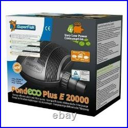 SuperFish Pond ECO Plus E 20000, Ideal for Koi and Fish Ponds Water Pump, 150W