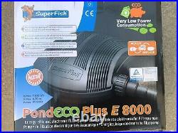 SuperFish Pump Pond Eco Plus E 8000 41W Low Power Consumption Pond Pump 7800LPH