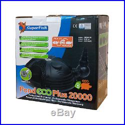 Superfish Pond Eco Plus 20000 Submersible Filter Pump Solids Dry Mount Water